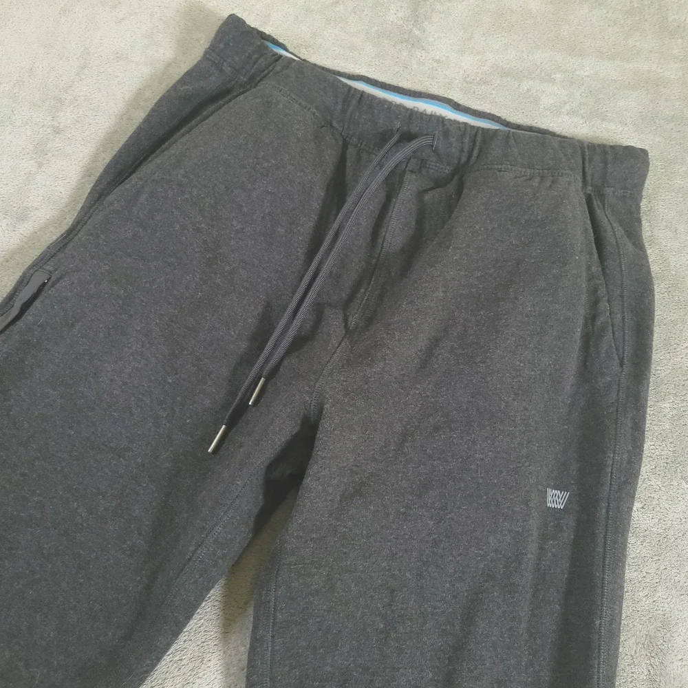 Mack Weldon Ace Sweatpants Mens MT Gray Tapered Stretch Jogger Gym Lounge